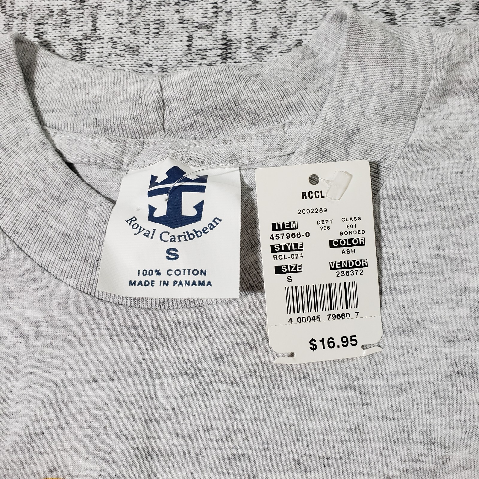 NWT Royal Caribbean International T-Shirt Size Small Gray Aquatic Fish Seahorse gallery
