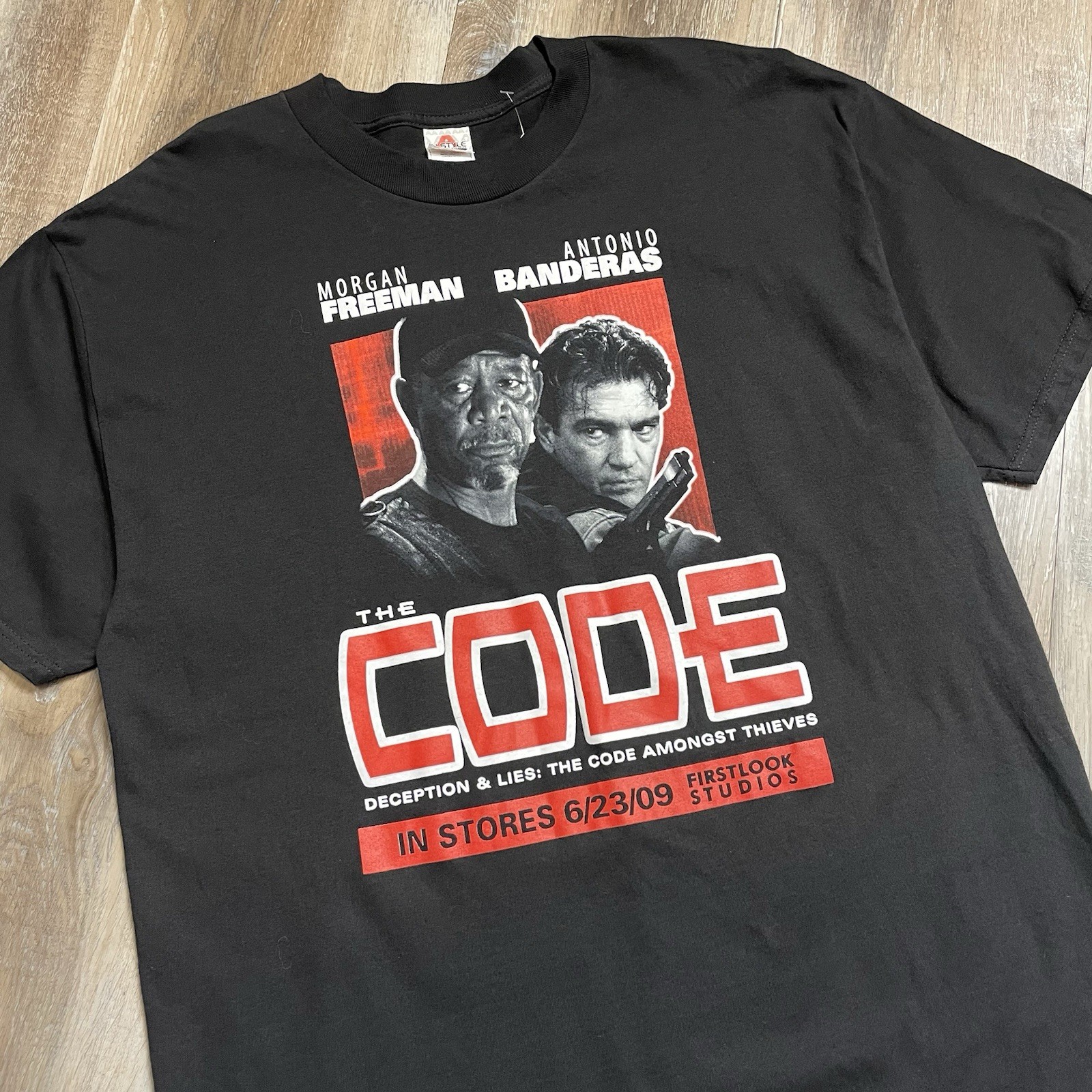2009 The Code Vintage Movie Promo Tee Shirt Mens XL Y2K 2000s Morgan Freeman gallery