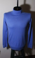 AMAZON Essentials Blue Modal Long Sleeve Turtleneck Top Men’s Size L NWT