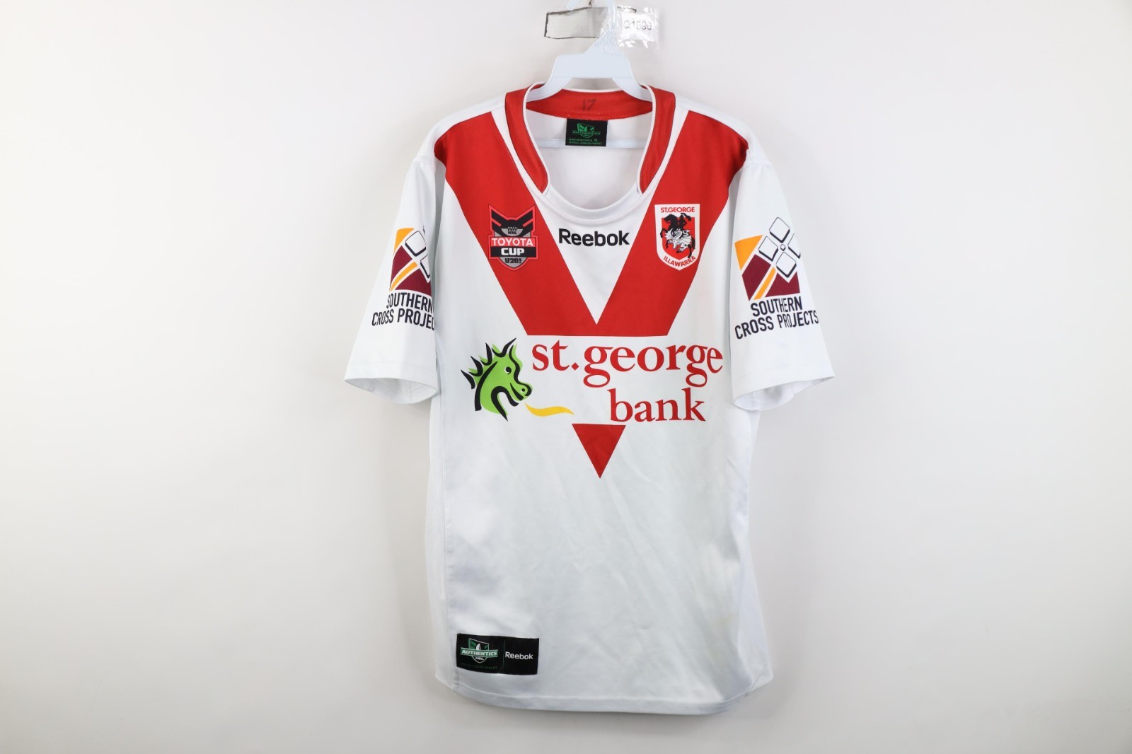 Reebok Authentics St George Illawarra Toyota Cup U20s Game Worn Rugby Jersey XL gallery
