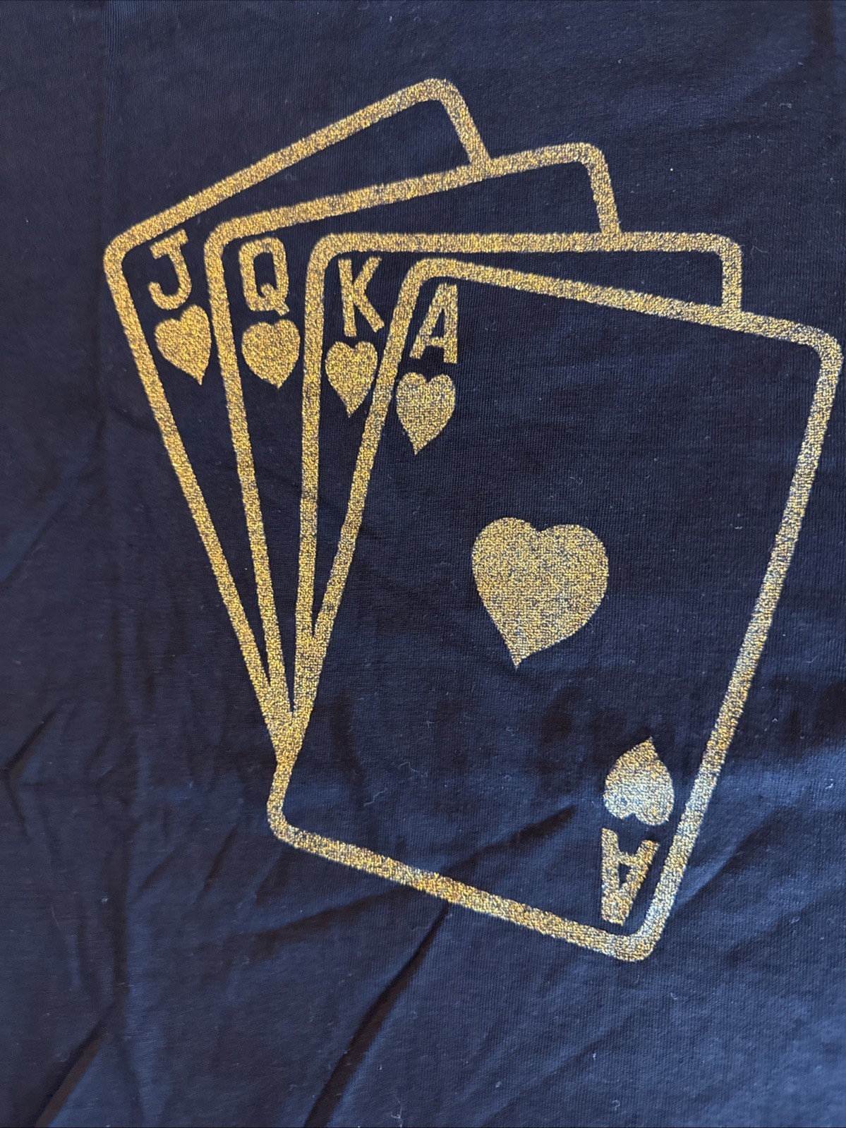 Vintage NOS T’s USA Sands Casino Las Vegas Glitter Poker T-Shirt Men L Distress gallery