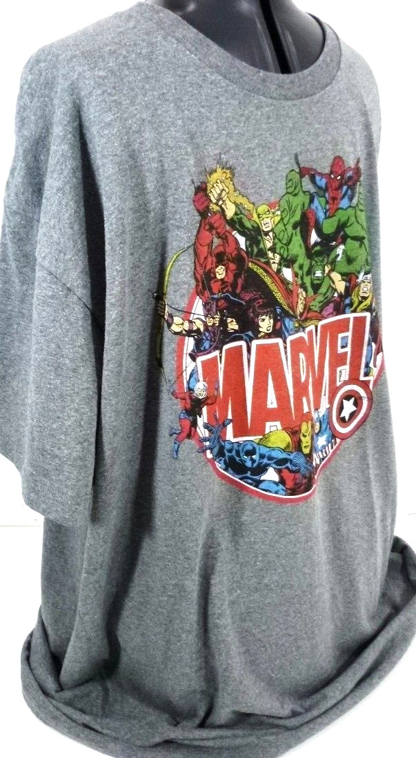 Marvel Comics Character T-Shirt-Mens 2XL XXL-Gray-HULK-Thor-Spiderman... gallery