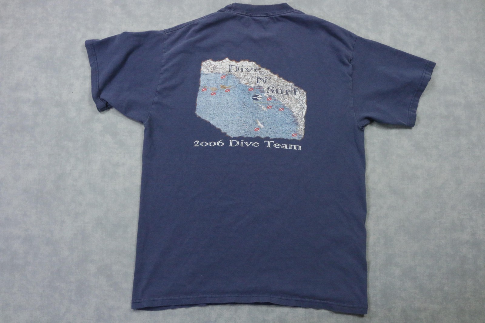 Hanes Shirt Mens M Blue Dive N Surf 2006 Dive Team Redondo Beach Graphic Tee gallery