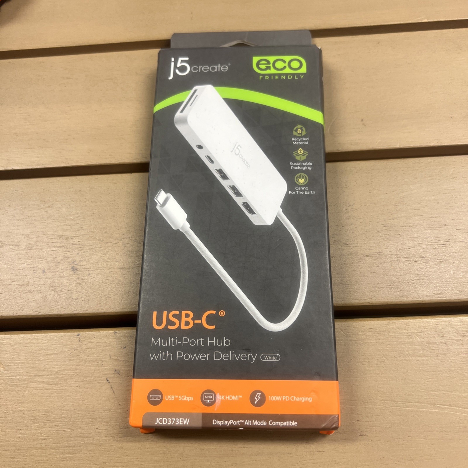 Brand New Sealed j5create – USB-C Multi-Port Hub with Power Delivery – Eco White