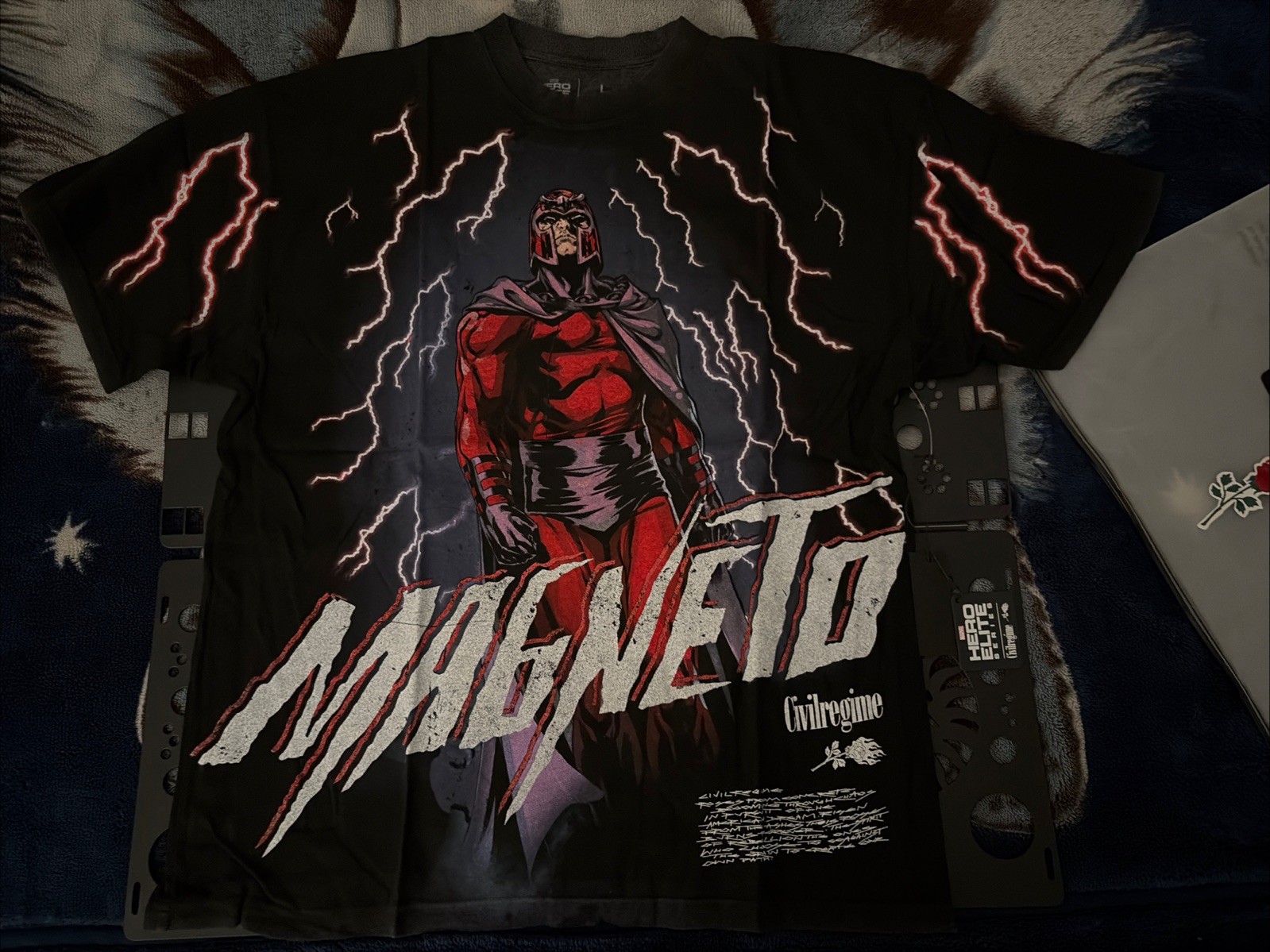 Civil Regime Marvel Hero Elite Series X-Men Magneto Large Oversized Tee