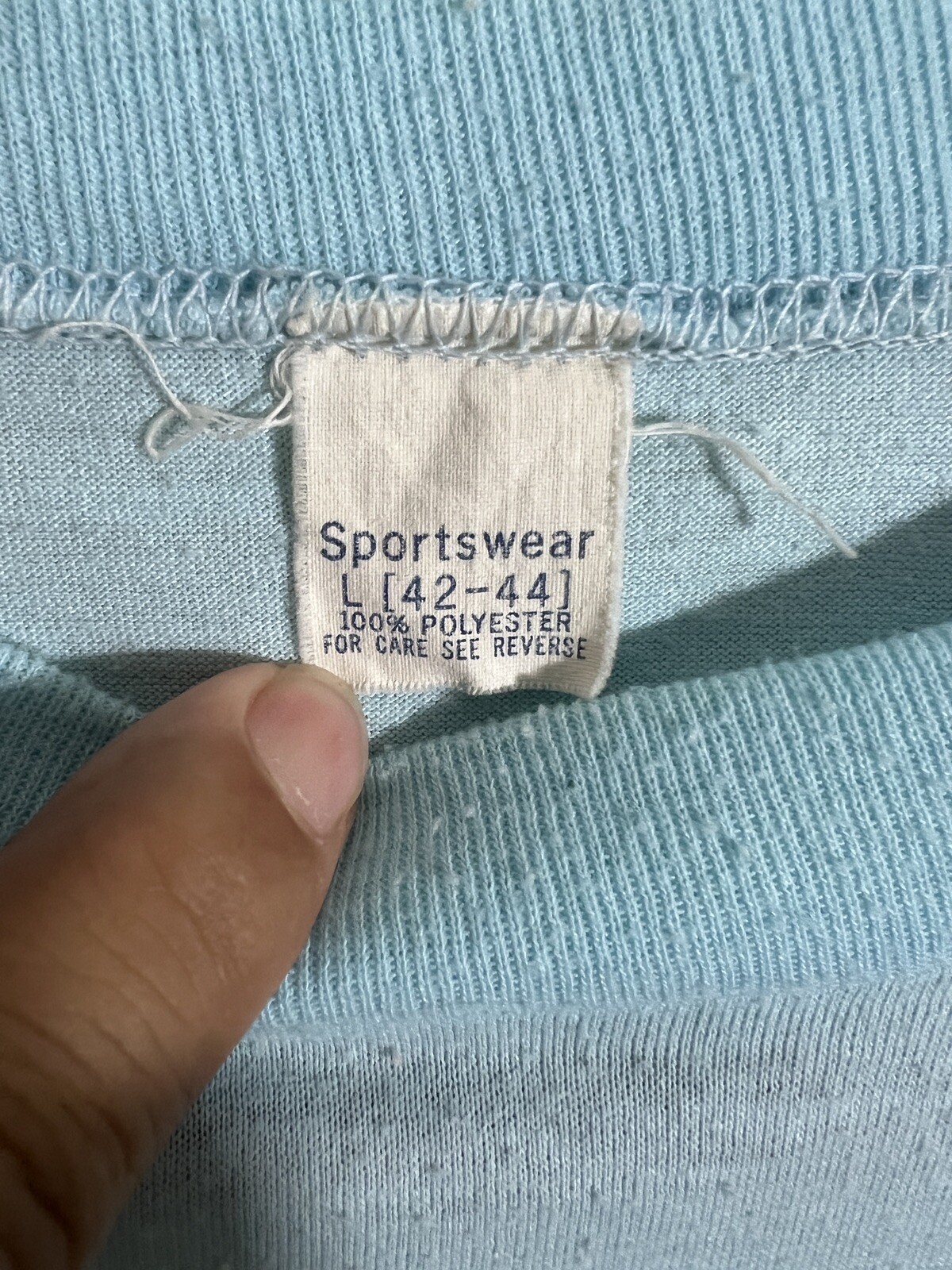 VTG beautiful Hawaii sportswear blue sz L single stitch t shirts made in USA gallery