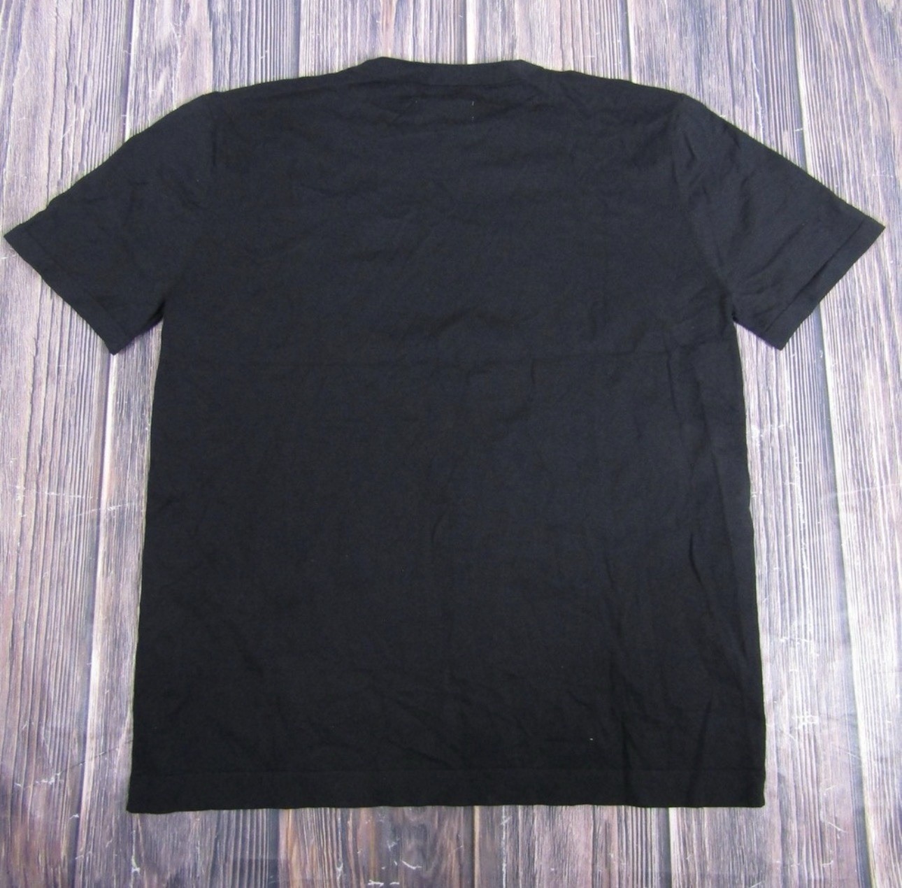 Collars & Co. Men's Black Crew Neck Short Sleeve T-Shirt XL Cotton Silk Knit gallery