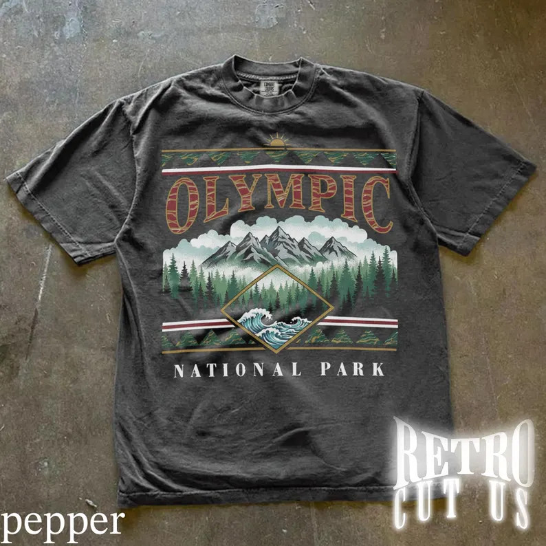 Olympic National Park Vintage Comfort Tee Shirt Nature Outdoors Travel gallery