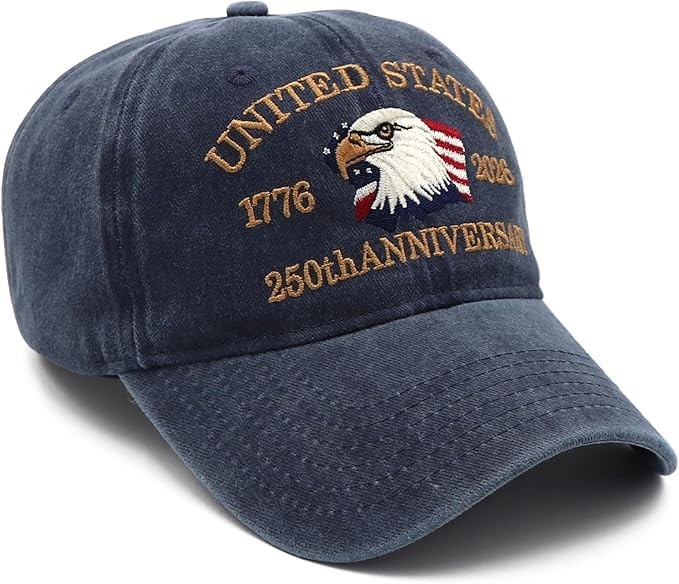 250 Anniversary USA Hat 1776-2026 Eagle Embroidery Liberty Patriotic Baseball... gallery