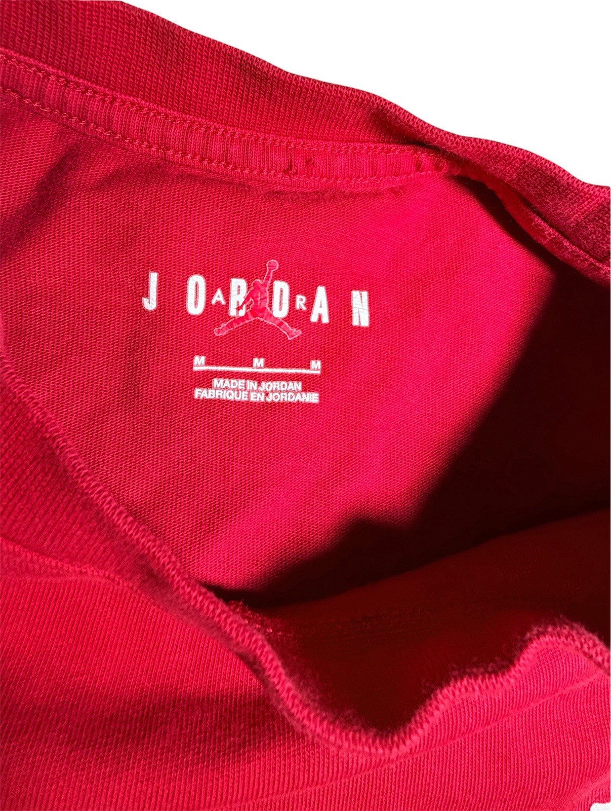 Jordan Red T Shirt Jumpman Sneaker Logo Tee Men’s Medium gallery