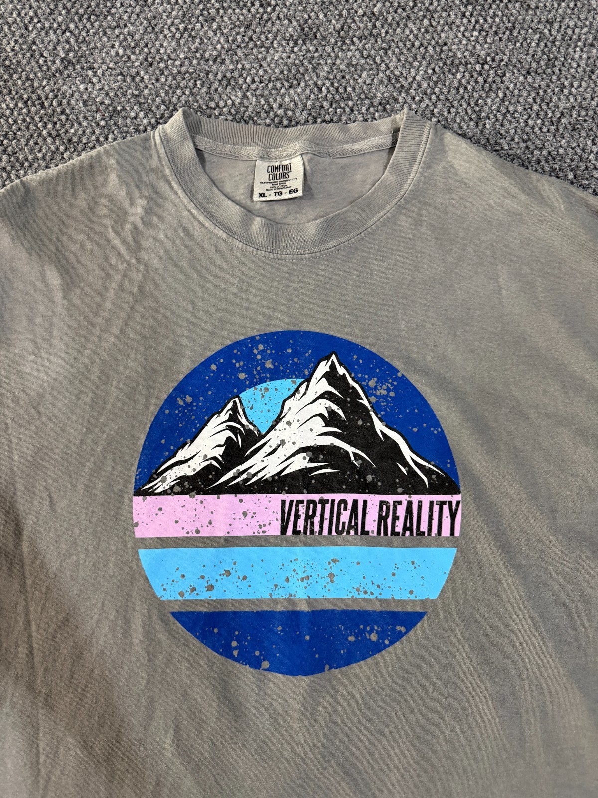 Comfort Colors t shirt mens xl gray mountain vertical reality graphic gallery