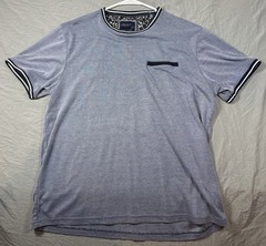 Cactus Man Ricky Singh Blue Contrasting Trim Crew Neck T-Shirt Men’s Size XXL
