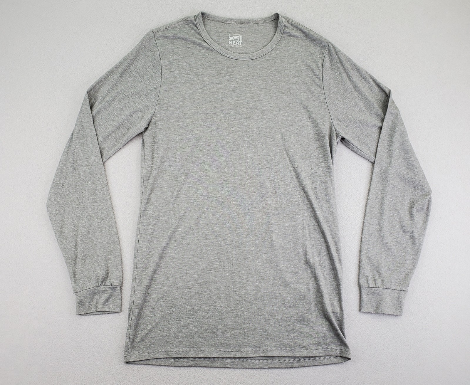32 Degrees Heat Shirt Mens S Gray Long Sleeve Stretch Soft Base Layer FLAW READ
