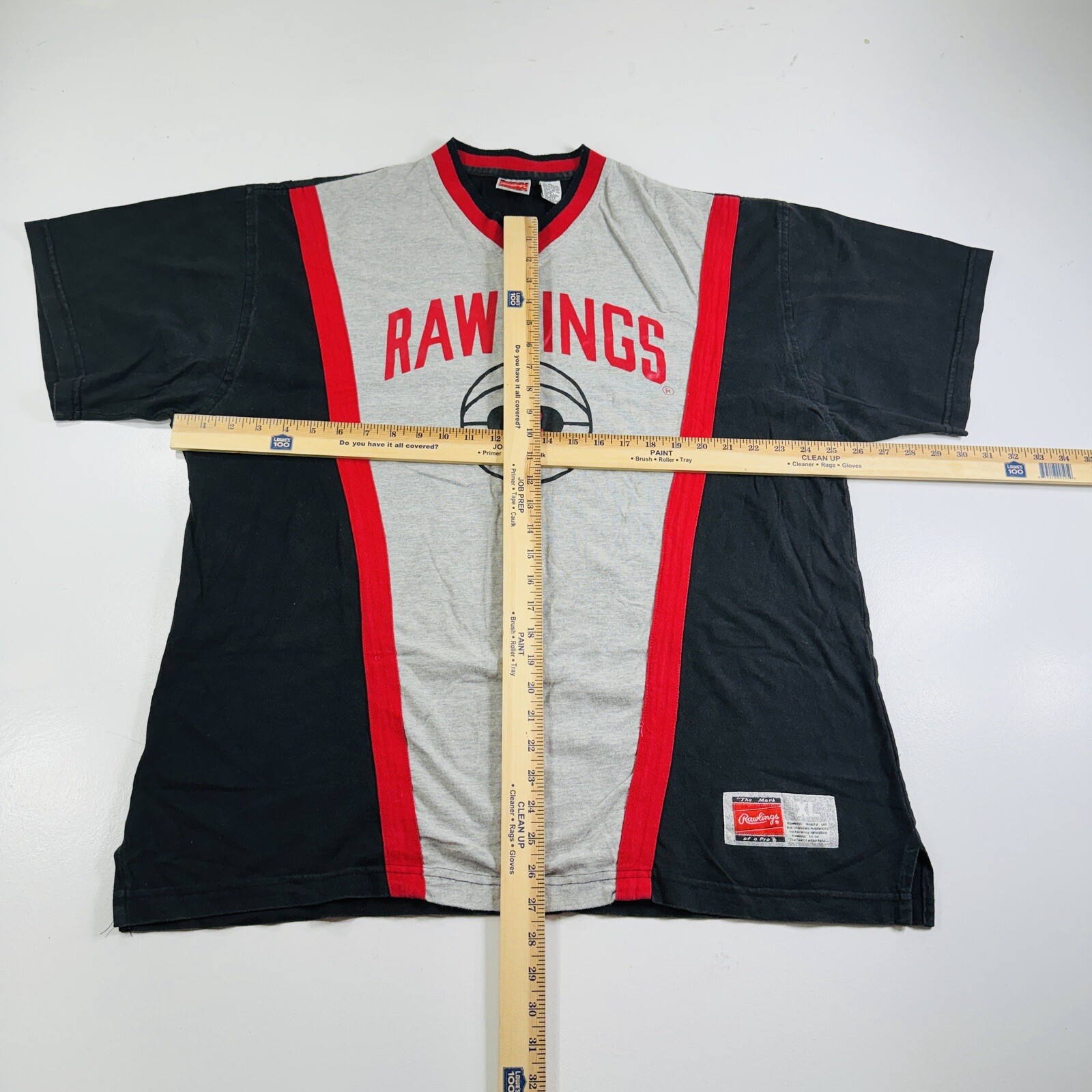 Rawlings Vintage T Shirt 80s Red Black Sellout Men’s Size XL gallery