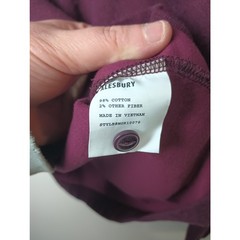 Alesbury Men’s Medium Maroon Henley Long sleeve Pull over Shirt Cotton