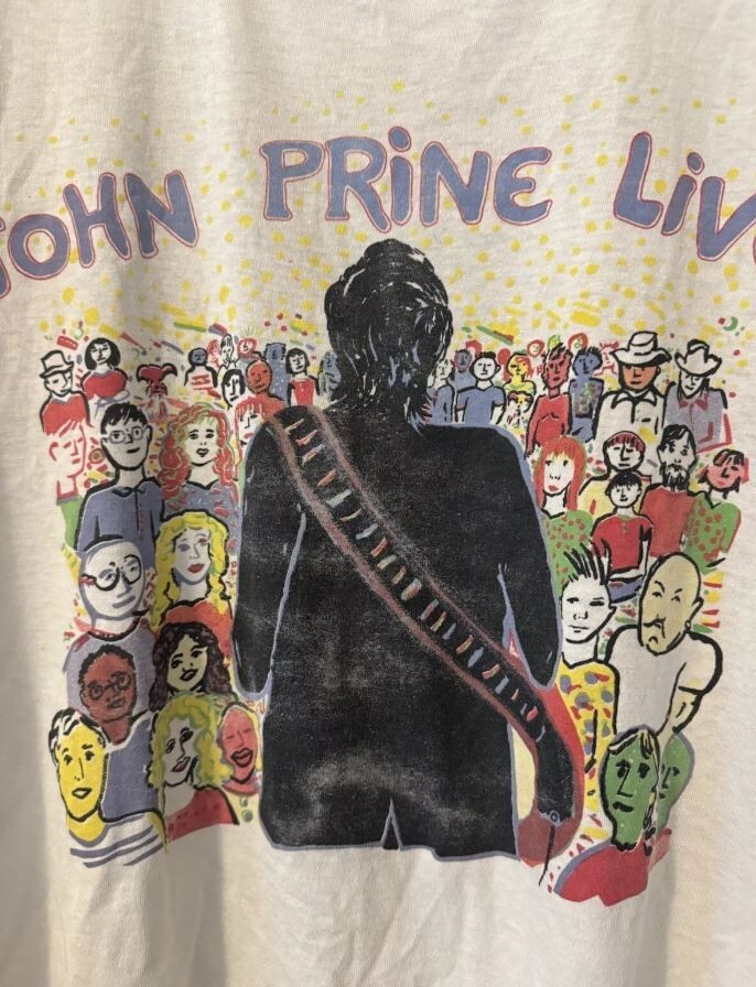 John Prine Shirt, 1989 John Prine Live White T-shirt Unisex S-5XL VN5271 gallery