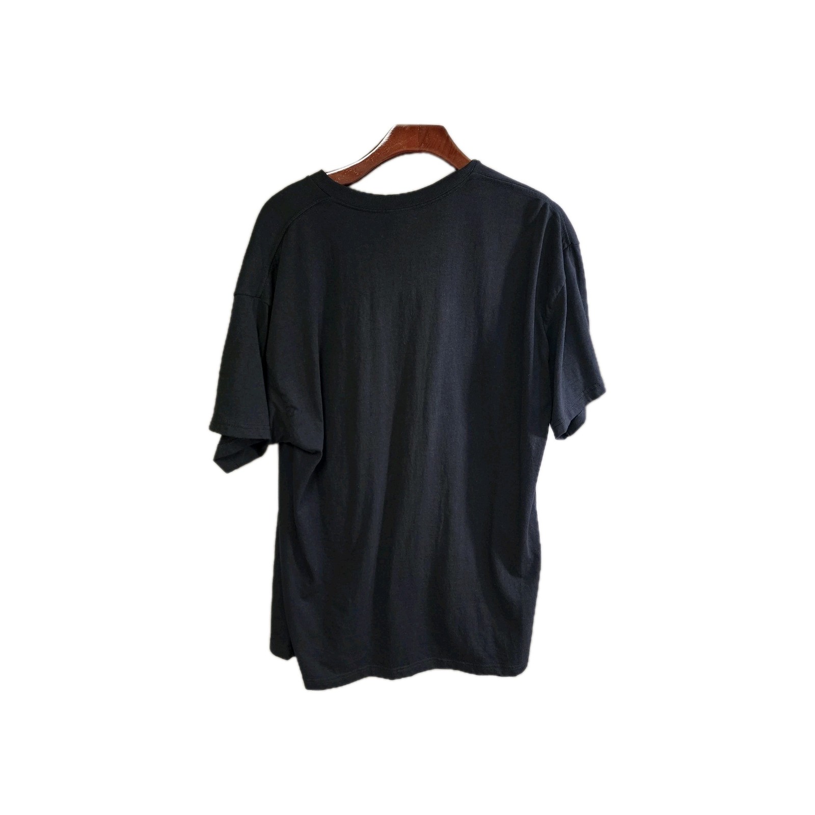 Men Vtg Delta Pro W American Spirit Wolf Black Short Sleeve Graphic Tee Size XL gallery