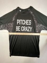 Badger Sport Men’s Pullover T-shirt Adult Medium Black “Pitches Be Crazy”