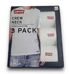 Levi’s 3-Pack Men’s Crew Neck Premium Soft Cotton Mens T-Shirts XL size