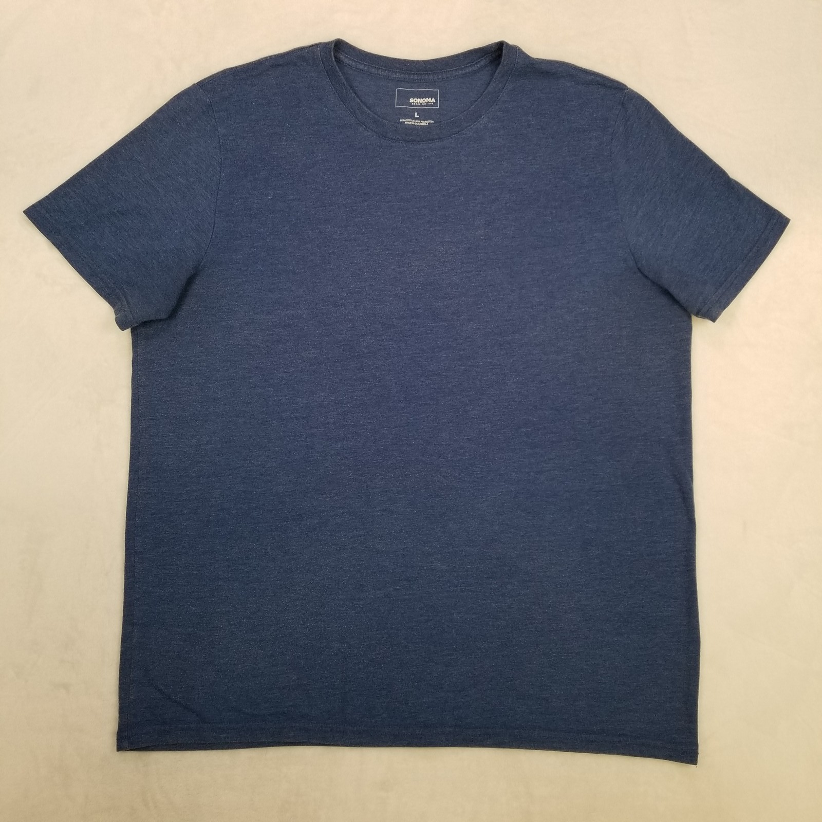 Sonoma Basic Fit T-Shirt Men’s Large Blue Short Sleeve Crewneck Classic Casual