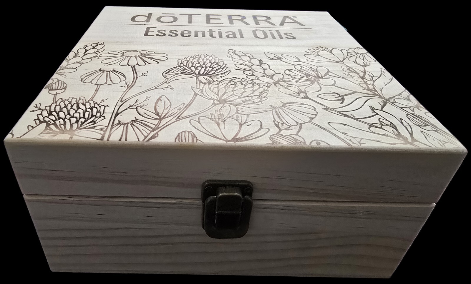 New Wood Storage Box with Latch for dōTERRA Essential Oils – 36 Slot [F3]