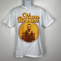 Kane Brown Shirt Men Medium White Cotton Country Singer Music Short Sleeve Tee
