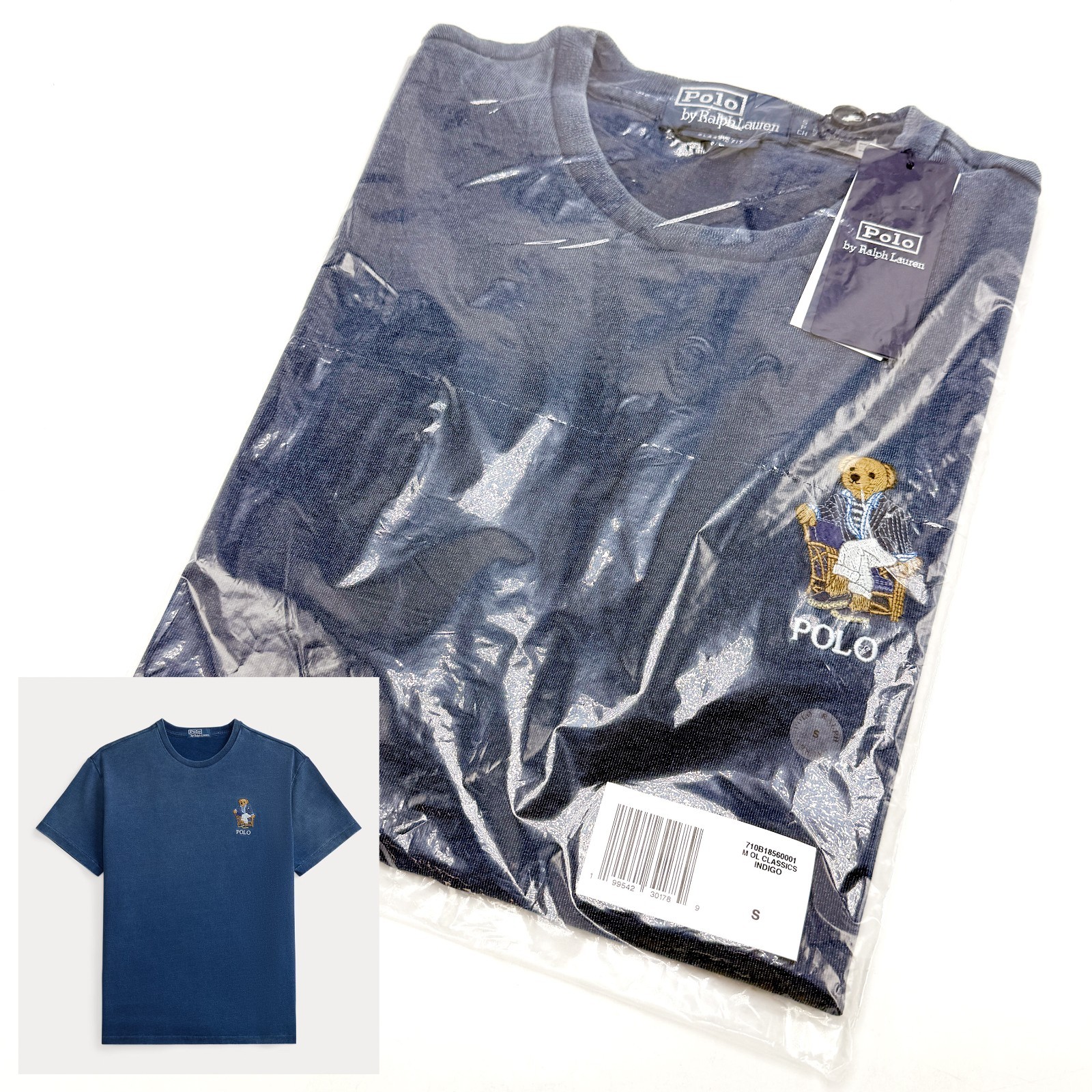 *NEW* Men Polo Ralph Lauren Classic Fit Polo Bear Indigo T-Shirt DARK INDIGO 👍 gallery