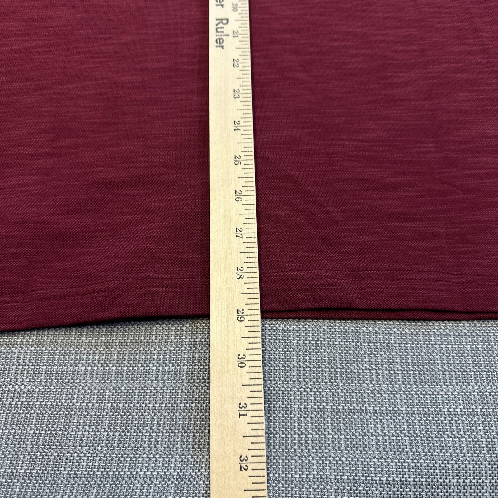New Marine Layer Air Tee Shirt Mens XL Archive Midweight Crew Burgundy Striped gallery