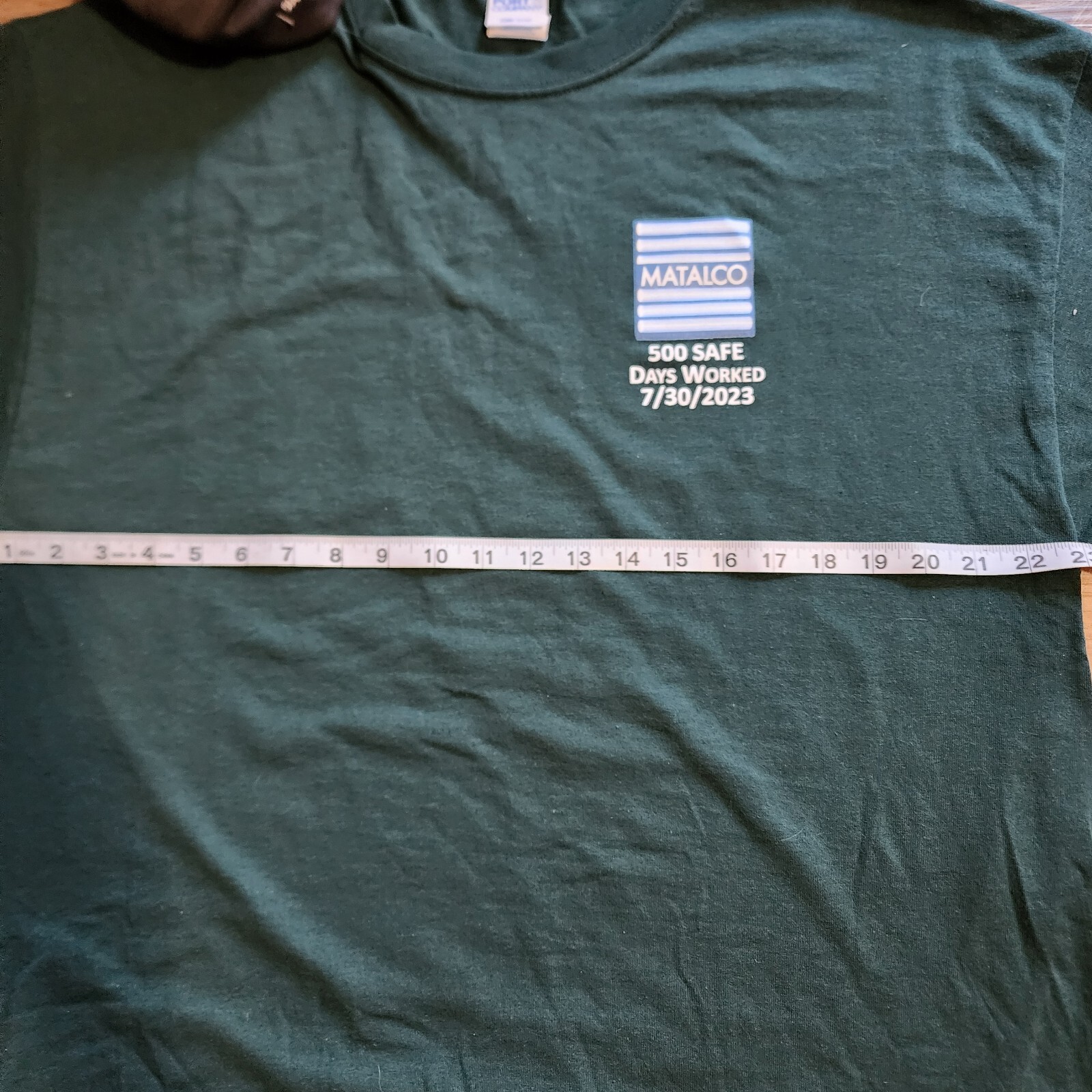T-shirt with Company Logo & Matching Baseball Cap SIZE XL Dark Green Trucker gallery