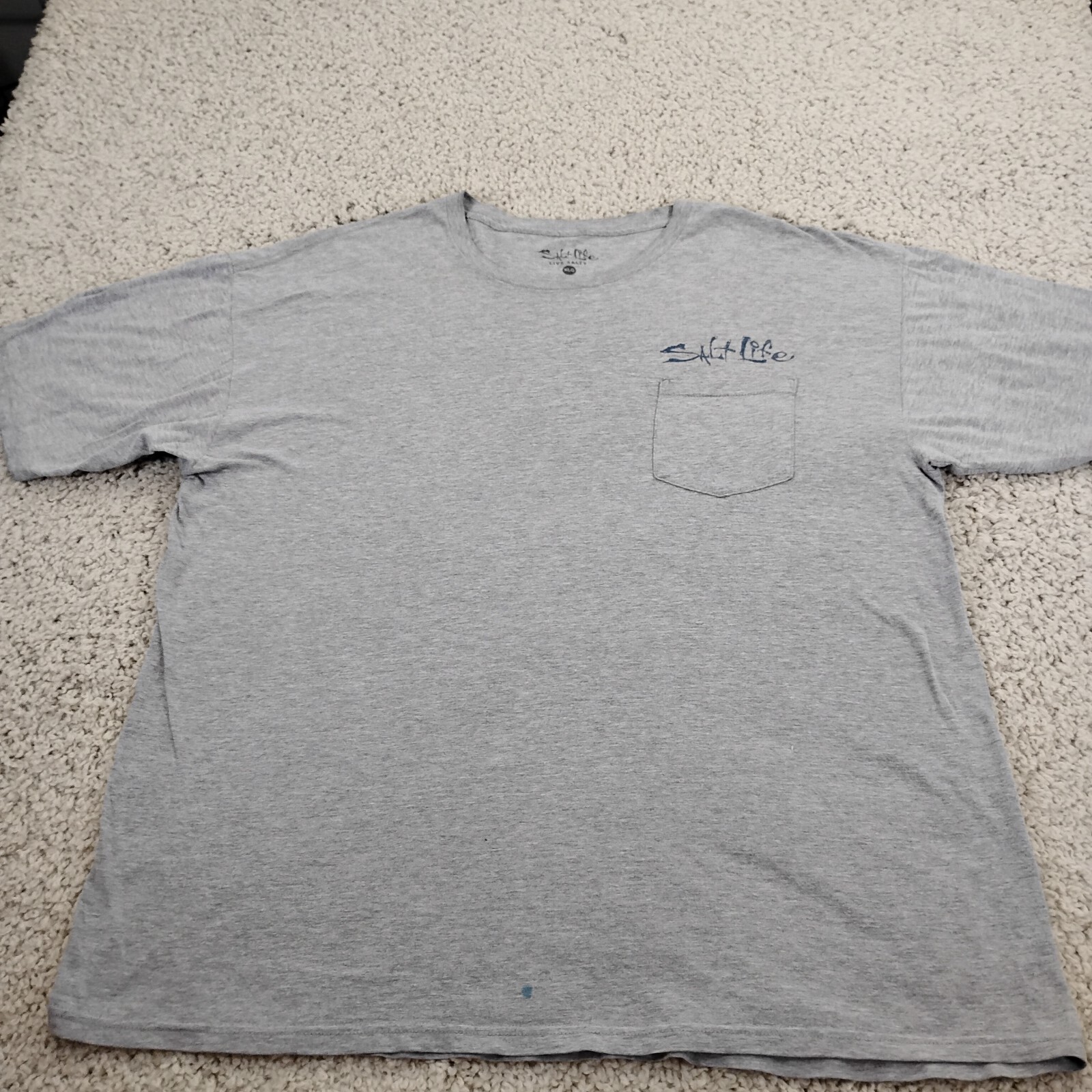 Salt Life Shirt Mens XLG Gray Fish Surf Dive Crew Fishing Beach Outdoor Travel A gallery