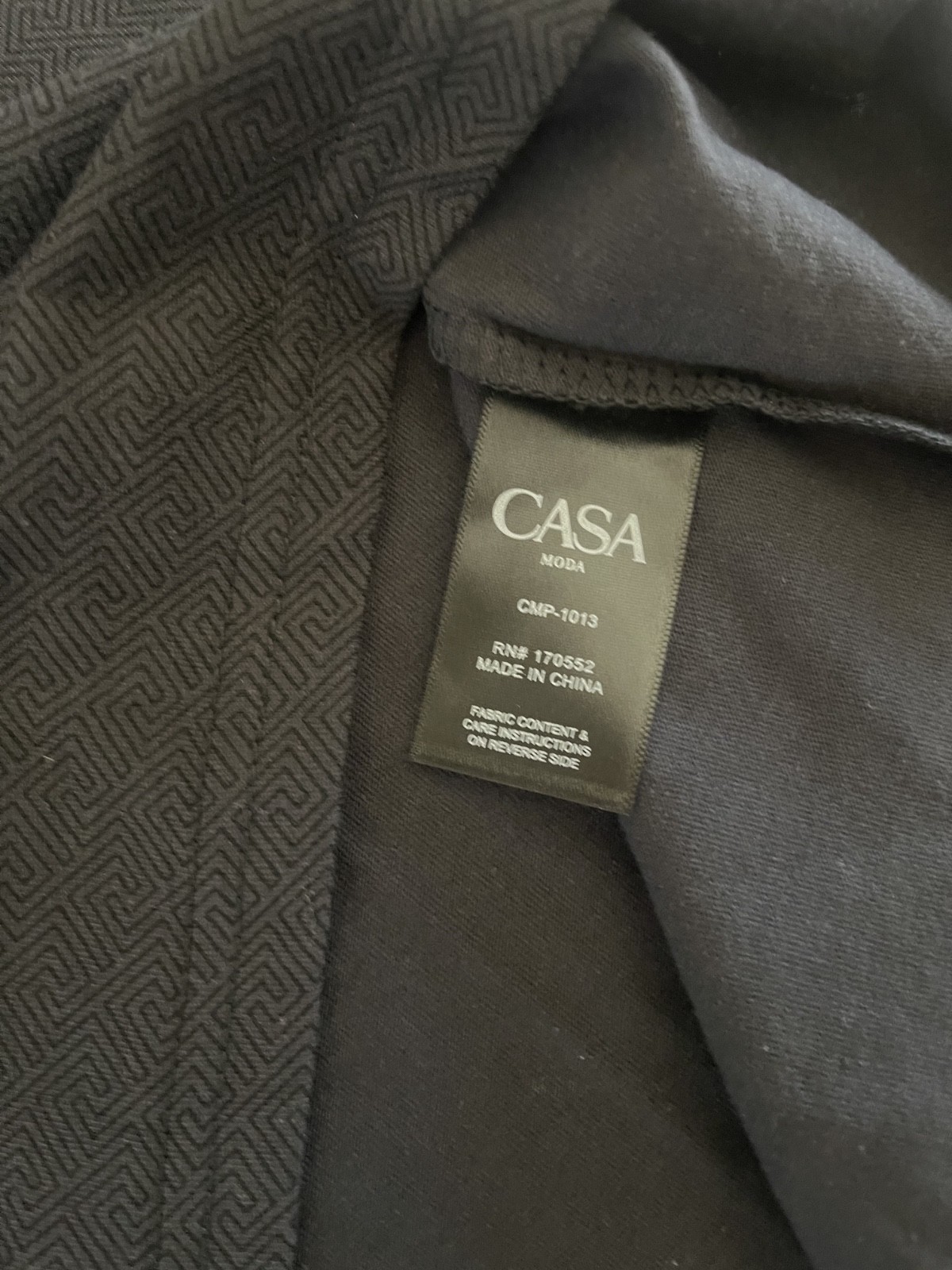 CASA MODA Couture Men's Zip-Front Polo Shirt Black Quarter-Zip Front Closure gallery