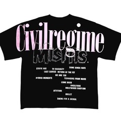 Civil Regime Rose Fiend Flicker Dungeon Tee Vintage Ashe GRAY Oversized Raw Edge
