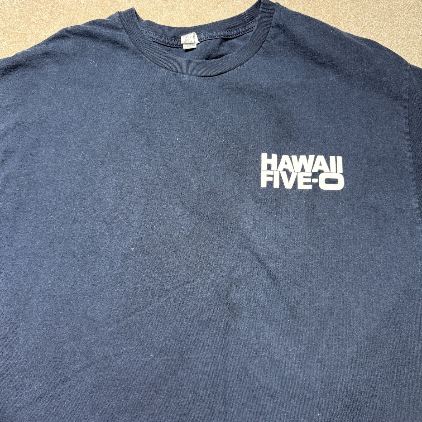 Hawaii Five-O Shirt Mens Extra Large XL Shirt Navy Double Sided TV Show Tee Y2k gallery