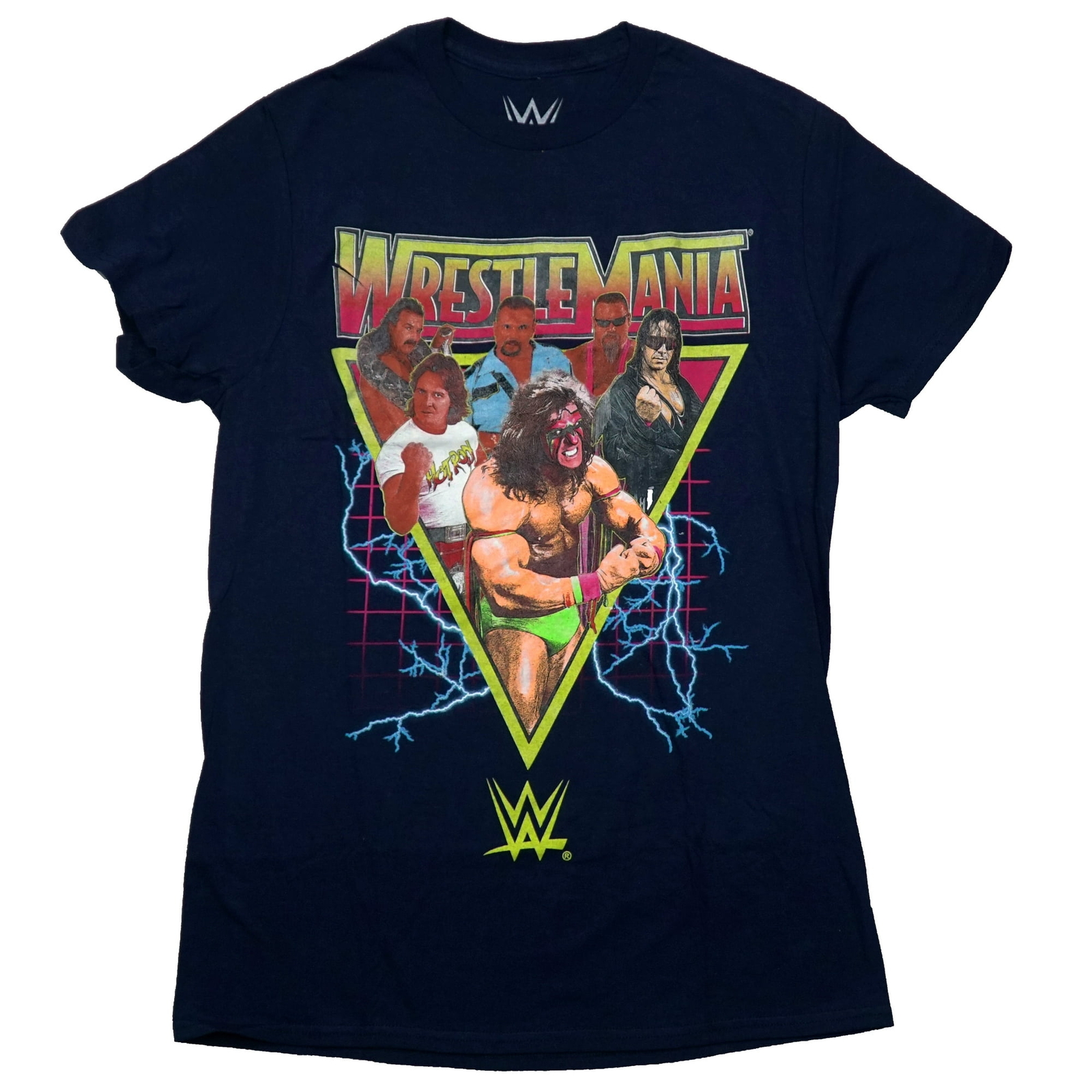 Wrestlemania T-Shirt - Retro 80s Cast in Electrified Triangle New gallery