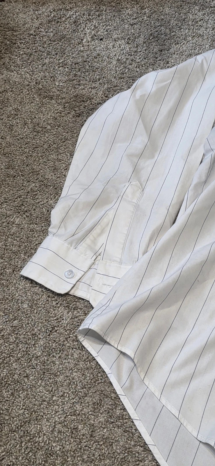 Vtg USPS Postal Service Striped Button Up Long Sleeve Flying Cross Union Made #1 gallery