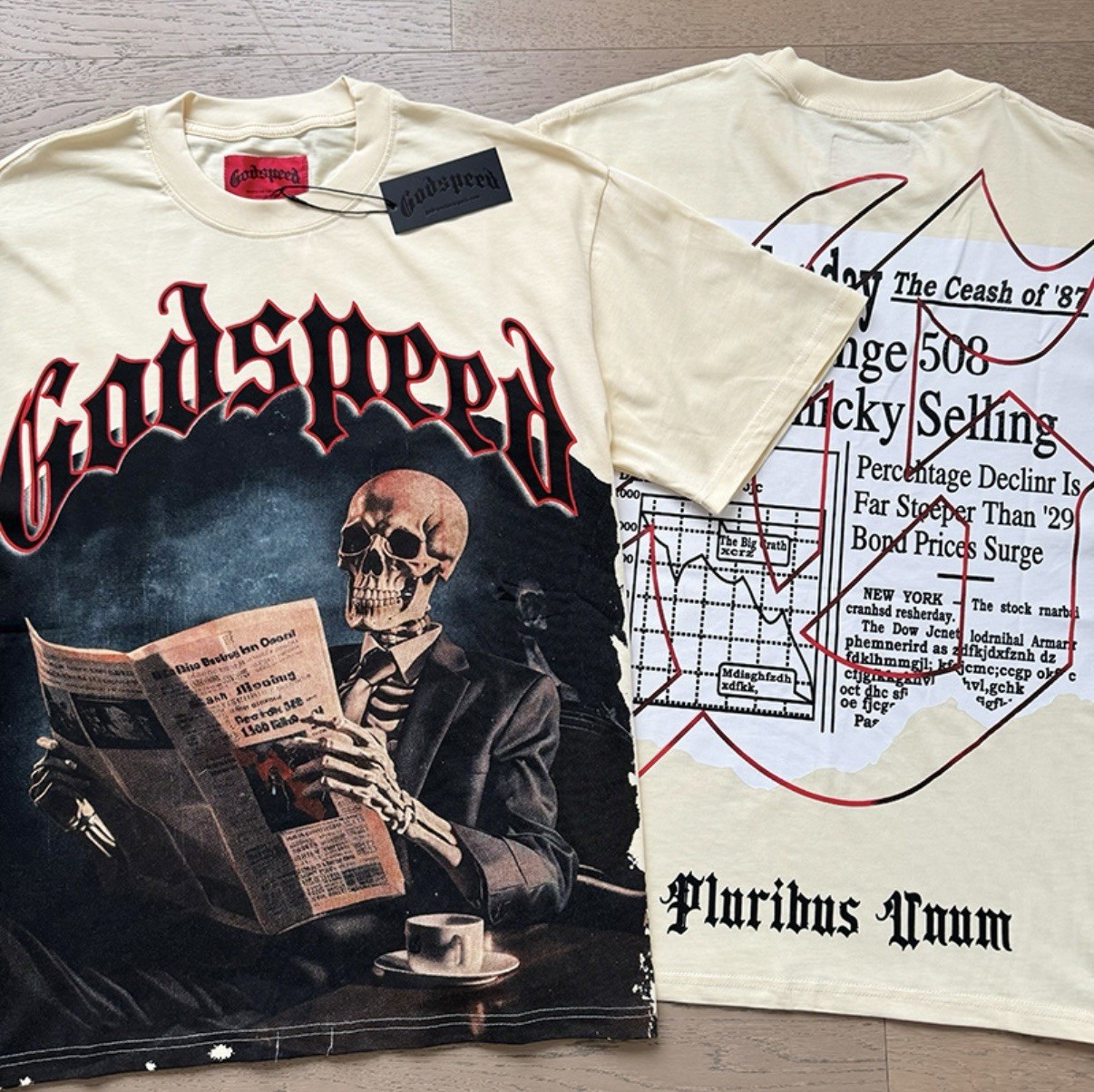 Godspeed short-sleeved heavy high street pure cotton printed round neck T-shirt gallery