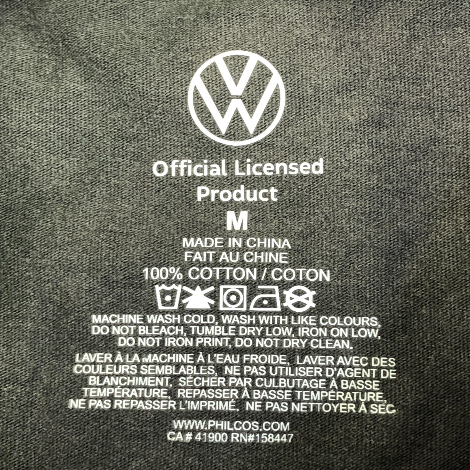 Volkswagen Shirt Mens Medium Charcoal Gray Rabbit Racing Graphic Tee Tagless VW gallery