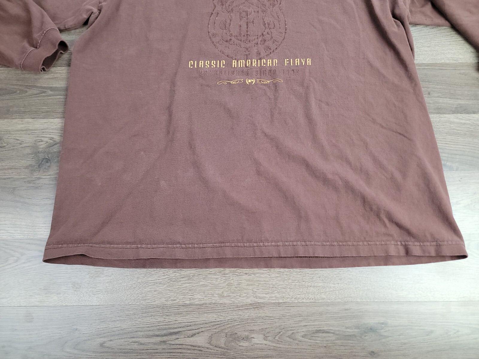 Vintage Phat Farm Shirt Long Sleeve Size XL Brown Streetwear Hip Hop Y2K Baggy gallery