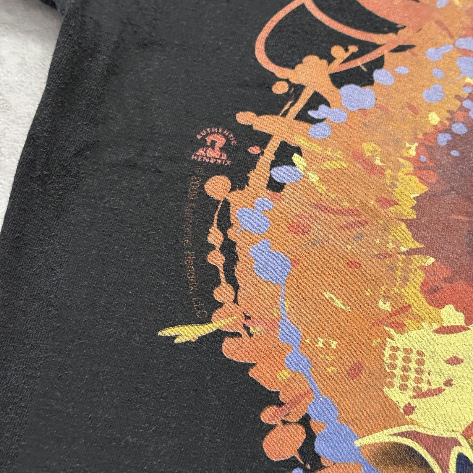 Vintage Jimi Hendrix Shirt Mens XL Black Psychedelic ODM Rock Band Music gallery