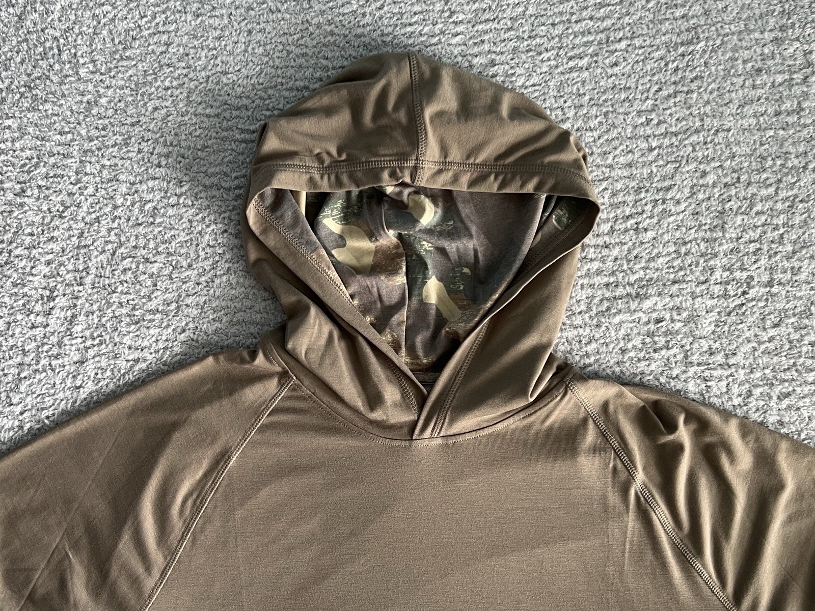 Habit Hooded Shirt Men’s Large Brown Hooded Performance Wicking Stretch Bamboo gallery