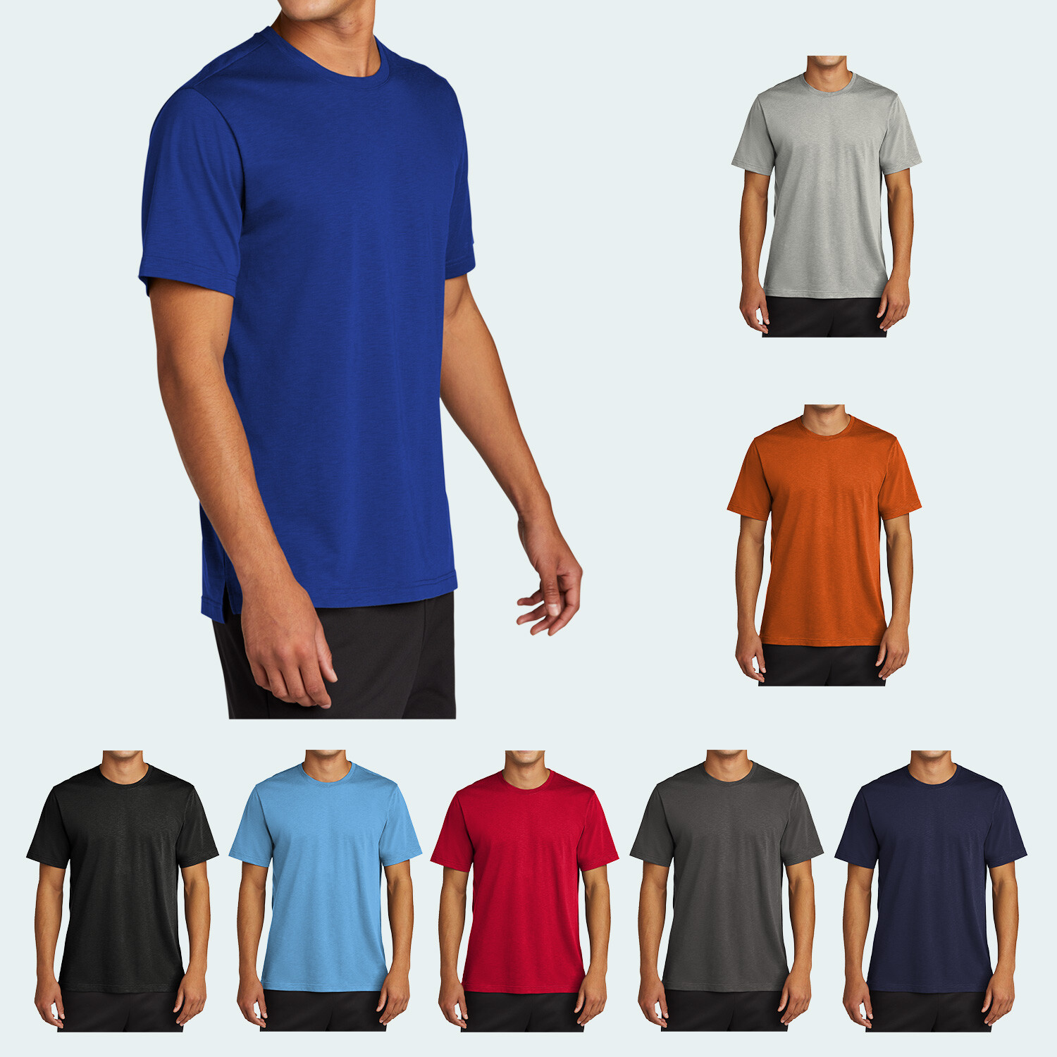Sport-Tek Mens Short Sleeve PosiCharge Strive Crew Neck Tee