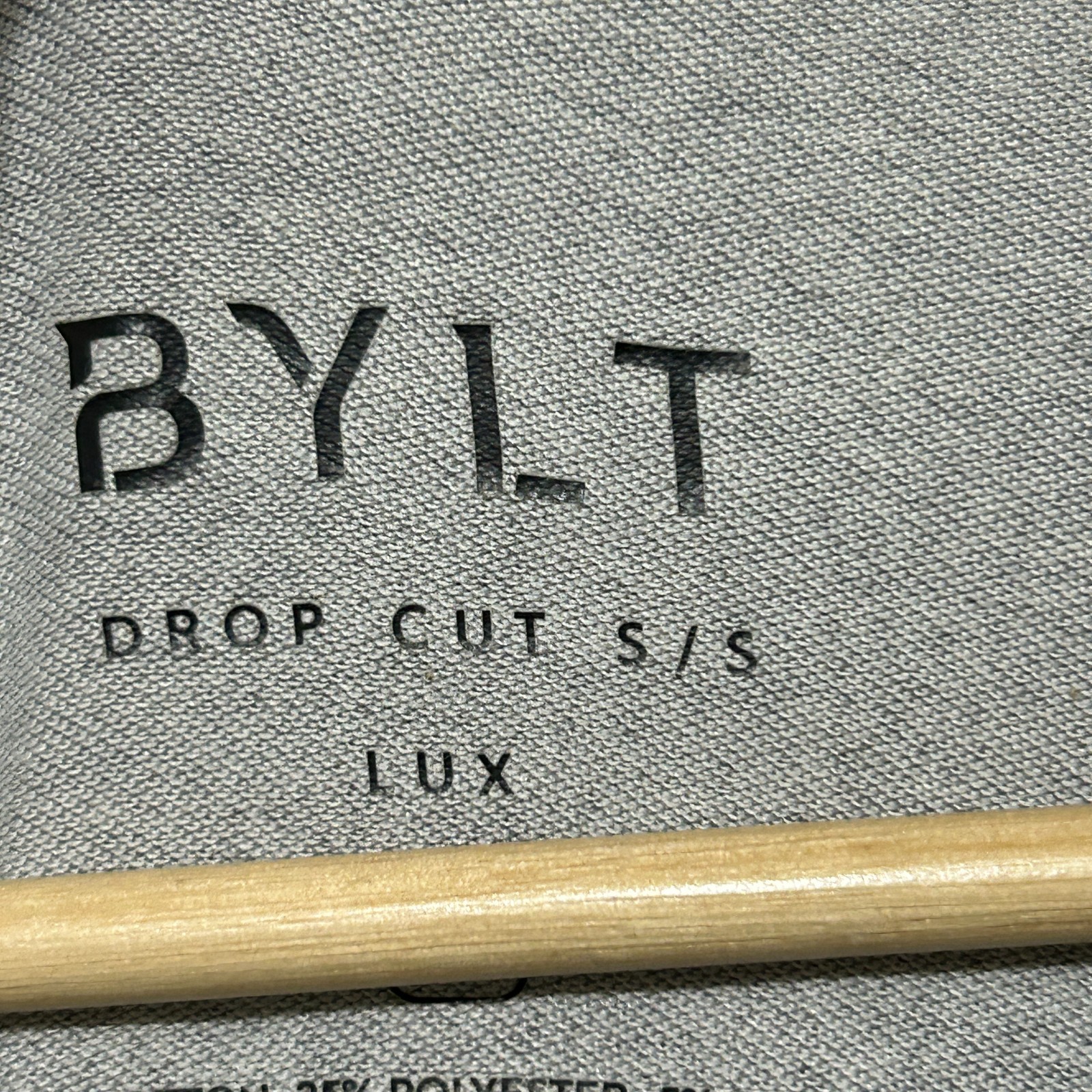 BYLT Drop Cut Lux Shirt Men's XL Gray Short Sleeve Stretch Performance gallery