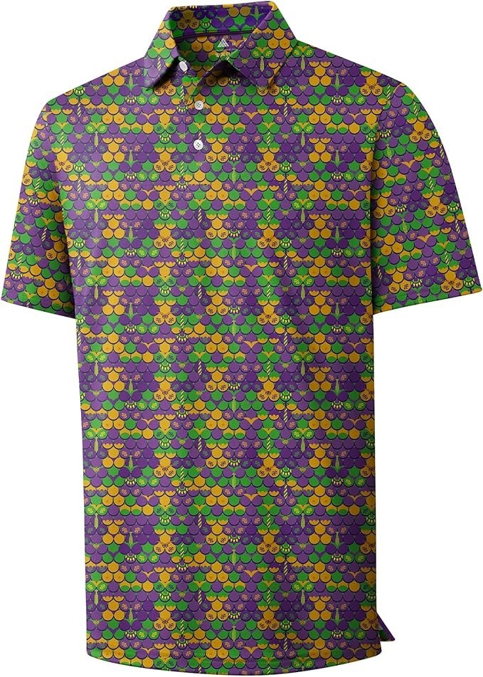 Mardi Gras Fat Tuesday Party Shirt Polo Dress Funny Golf Boob BEER Medium gallery