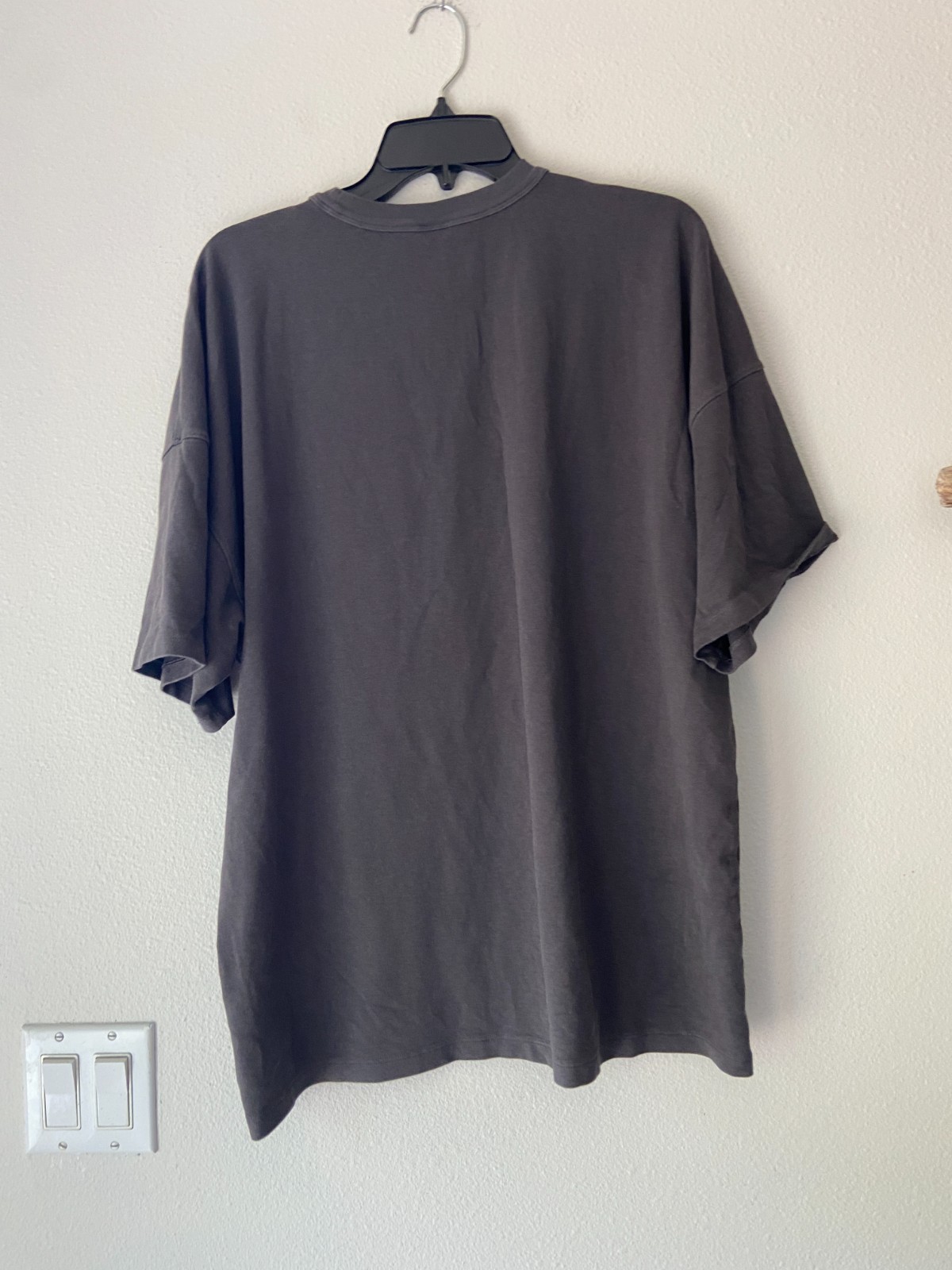 Skims Jersey Lounge Relaxed Oversized Men's T-Shirt Size M Ash Kim Kardashian gallery