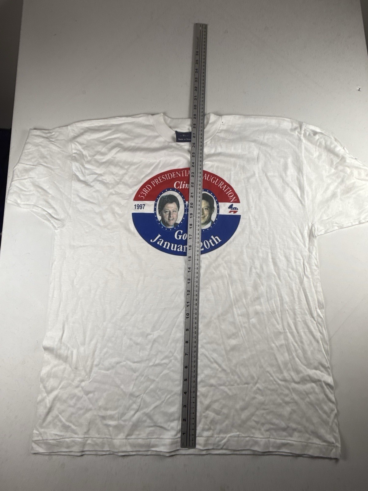 Vintage Bill Clinton Al Gore 1997 Presidential Inauguration T Shirt 90s XL gallery