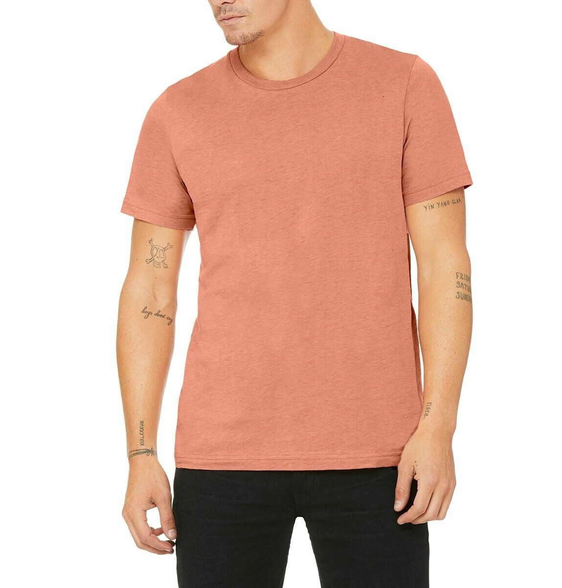 Bella + Canvas 3001CVC Unisex T Shirt Retail Fit Heather Stylish Tee CVC SUNSET gallery
