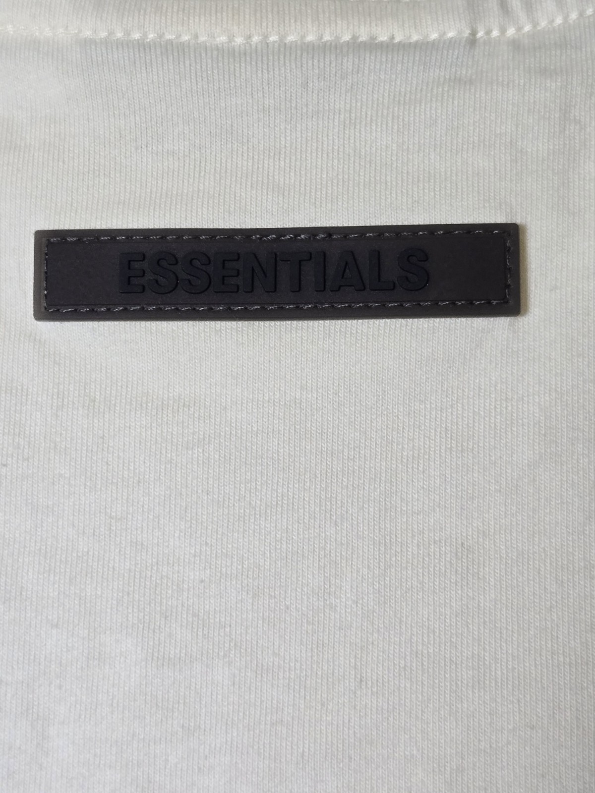 Fear of God Essentials FOG Logo T-Shirt Men's Size Small Ivory Cream Oatmeal gallery