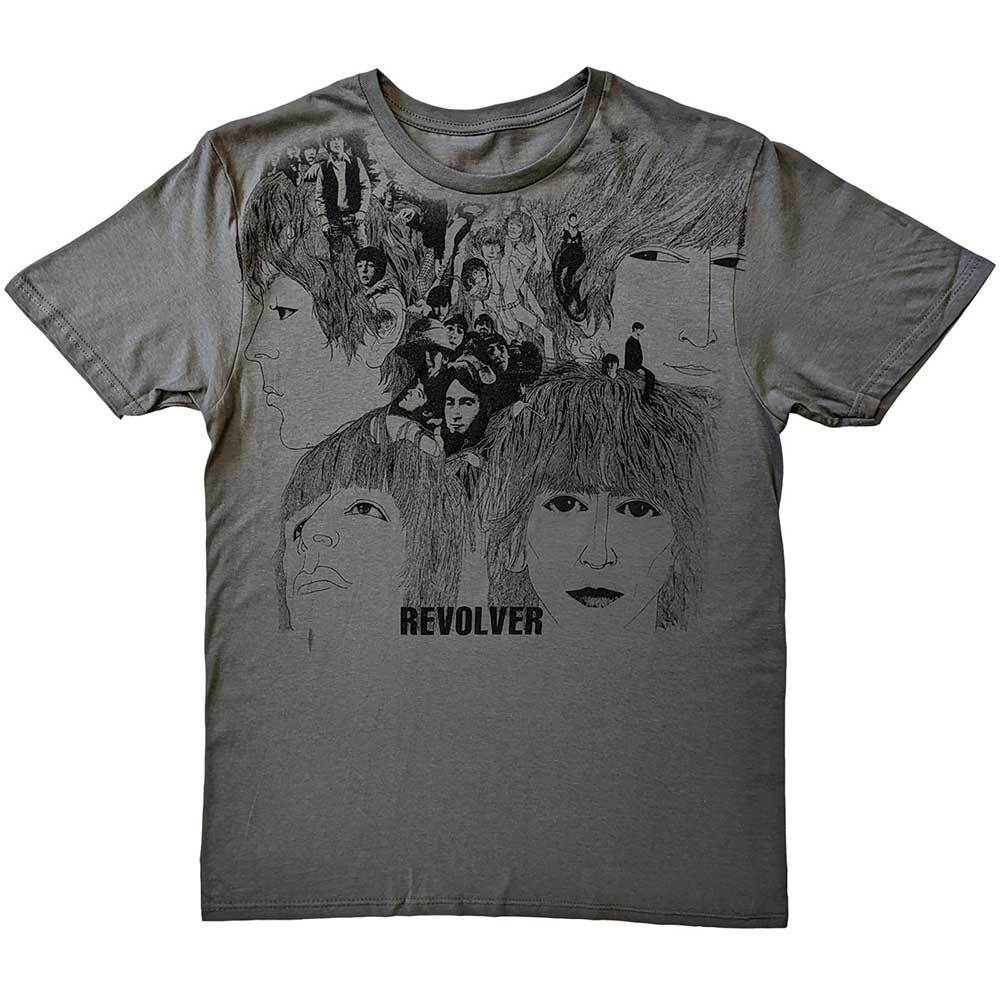 The Beatles Revolver T-Shirt Grey New