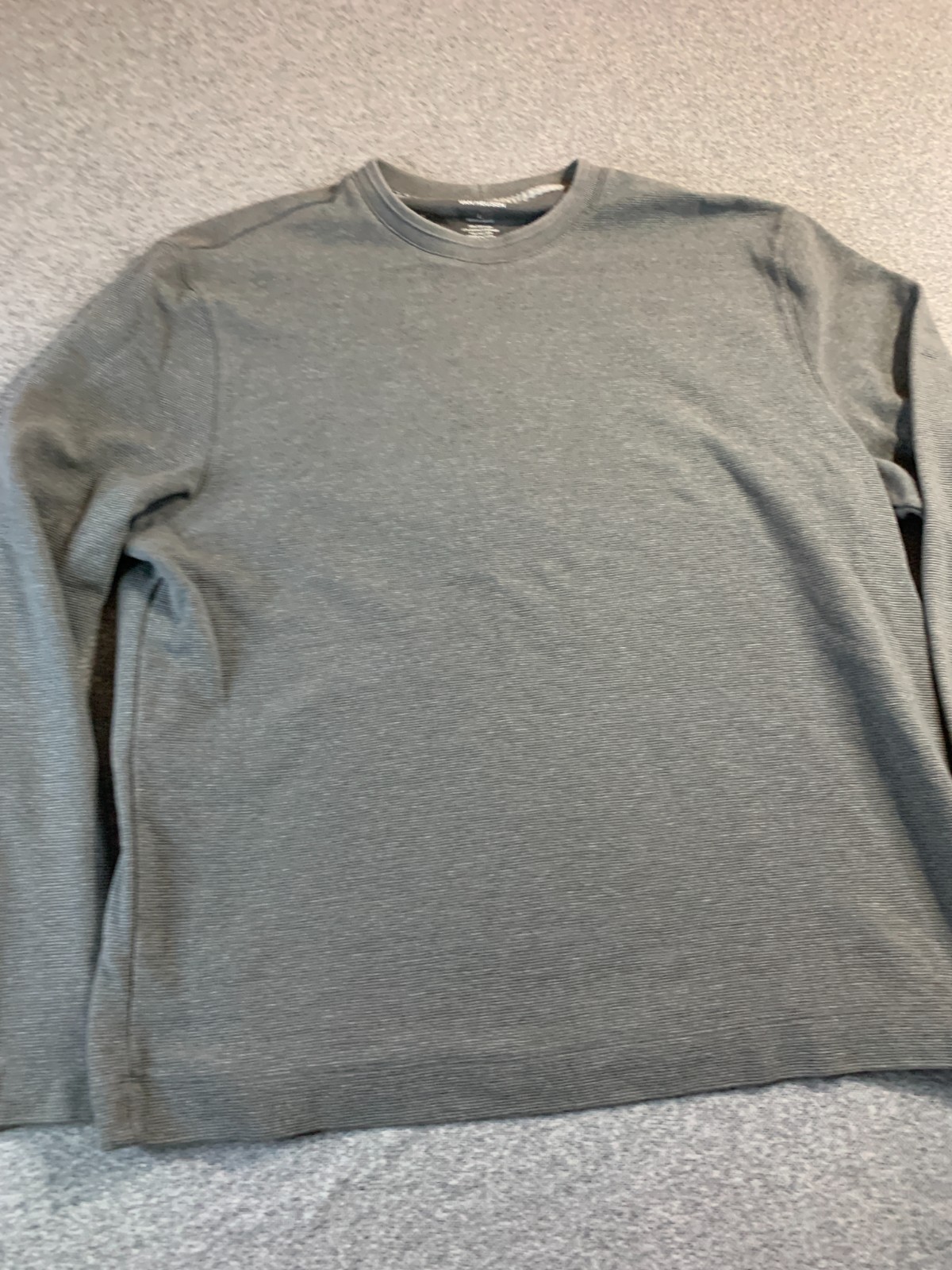 Van Heusen Essential Top Men's Large Gray Cotton Blend Regular Fit Long Sleeve gallery