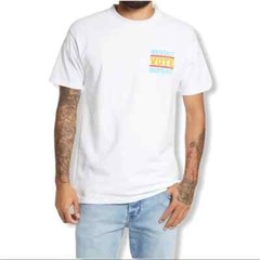 OBEY REVOLT VOTE REPEAT White Crewneck 100% Cotton American Graphic T-Shirt M